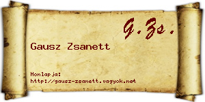 Gausz Zsanett névjegykártya