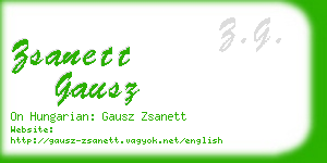 zsanett gausz business card